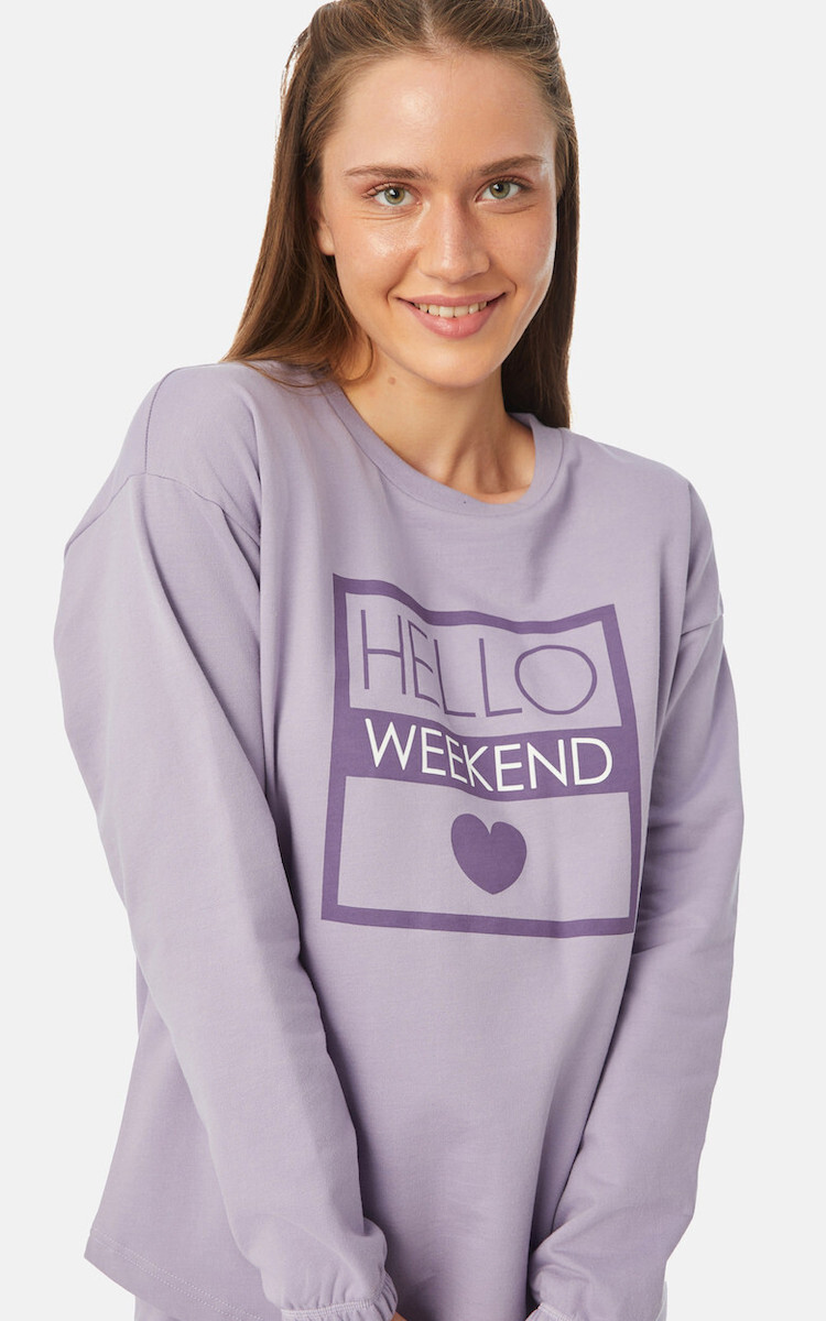 Hello Weekend Sweatshirt 2024
