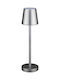 V-TAC Metall Tischlampe LED mit Silber Schirm und Basis