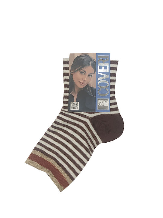 Enrico Coveri Damen Socken Braun 1Pack