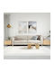Square Side Table Wooden with Drawers Beige 2pcs W50xD50xH40cm