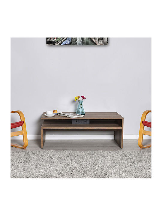 Rechteckig Couchtisch A-D New Line Holz Braun L110xB65xH42cm