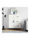Bufet cu Sertare Alb 69.5x34x90cm