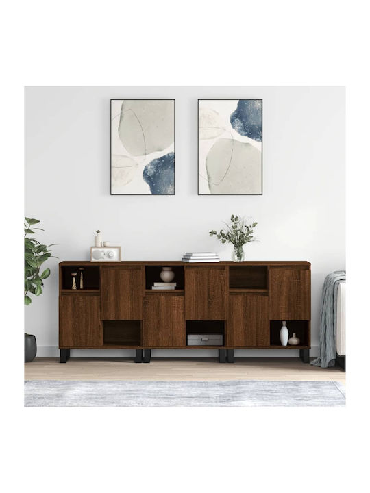 Sideboard Wooden Brown Oak 180x35x70cm