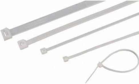 Spap Δεματικά Καλωδίων Πλαστικά 350mmx4.8mm σε Λευκό χρώμα (100τμχ) (4100222)
