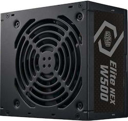 CoolerMaster Elite NEX Black Mesh 500W Black Computer Power Supply Full Wired 80 Plus Standard