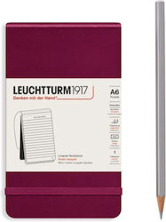 Leuchtturm1917 Notebook Block A6 Ruled Red