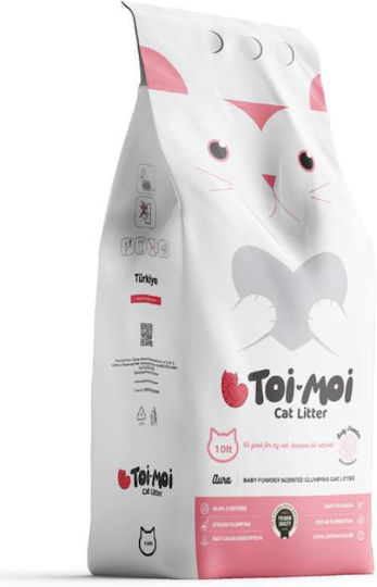 Toi Moi Άμμος Γάτας Μπετονίτης με Άρωμα Baby Powder 10kg