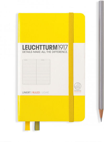 Leuchtturm1917 Σημειωματάριο A6 Ριγέ με Σκληρό Εξώφυλλο Κίτρινο