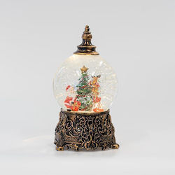 Eurolamp Christmas Snowball Illuminated with Santa Claus 12.3x12.3x22.5cm