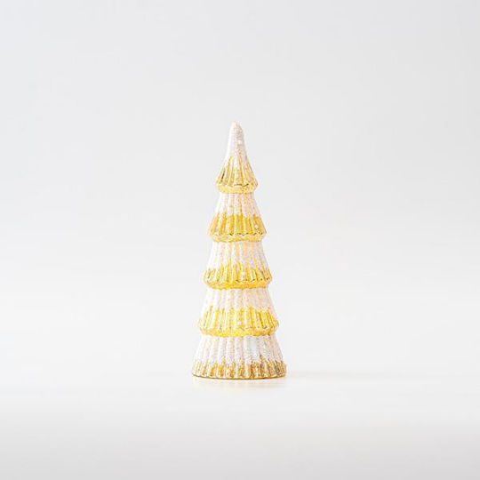 Christmas Decorative Illuminated Glass Tree 8.5cm IP20 Battery Gold