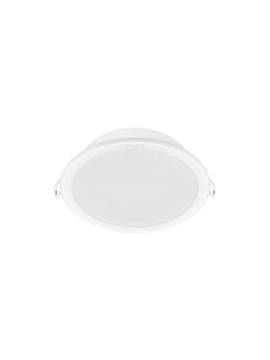 Philips Meson Rund Metallisch Einbau Spot mit integriertem LED und Natürliches Weißes Licht Weiß 1Stück