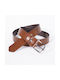 Ageridis Leather Leather Women's Belt Tabac Brown