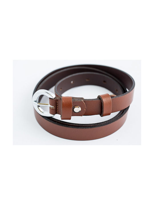 Ageridis Leather Leather Women's Belt Brown