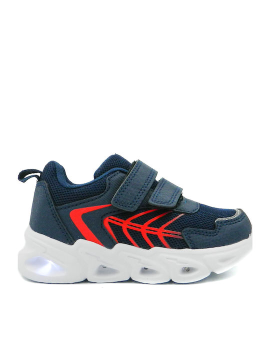 Παιδικά Sneakers με Σκρατς & Φωτάκια Μπλε