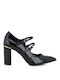 Exe Black Heels with Strap