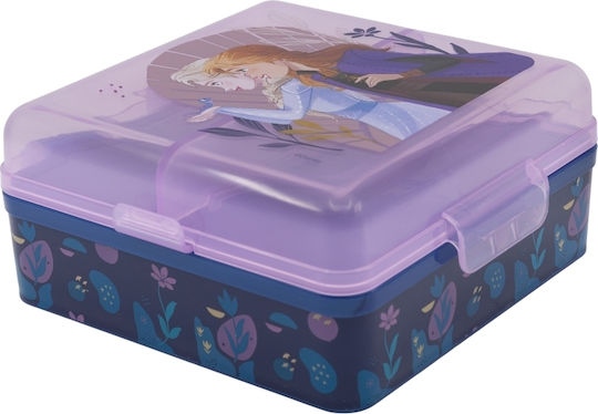 Stor Πλαστικό Παιδικό Δοχείο Φαγητού Frozen Μωβ 13 x 13 x 6εκ.