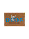 Grupo Erik Doormat Made of Coconut Tree with Non-Slip Backing Disney Lilo & Stitch Ohana Brown 40x60cm