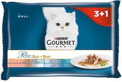 Purina Nasses Katzenfutter für Katze in Dose mit Lachs 85gr