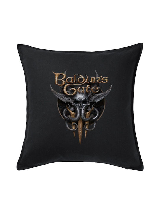 Koupakoupa Sofa Cushion Baldur's Gate 100% Cotton Black 50x50cm