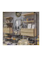 Bibliotecă Bej 84.5x35x200 cm