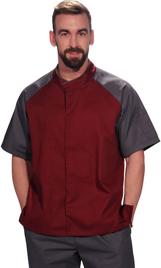 The Uniform Company Haina Bucătar 100% Bumbac Bărbat Burgundy cu Mânecă lungă