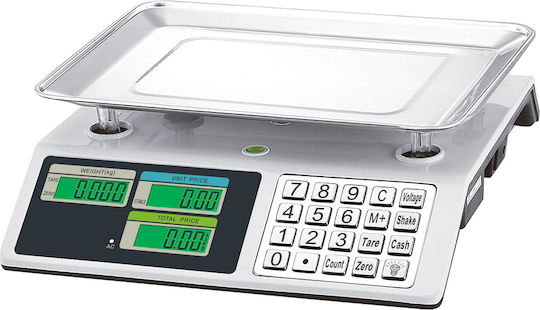 Verk Group Electronic Retail Scale with 40kg Weighing Capacity and 2gr Accuracy