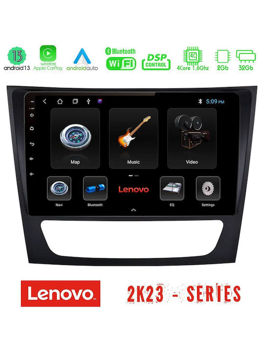 Lenovo Sistem Audio Auto pentru Mercedes-Benz Clasa E / Clasa CLS 2003-2009 (WiFi/GPS) cu Ecran Tactil 9"
