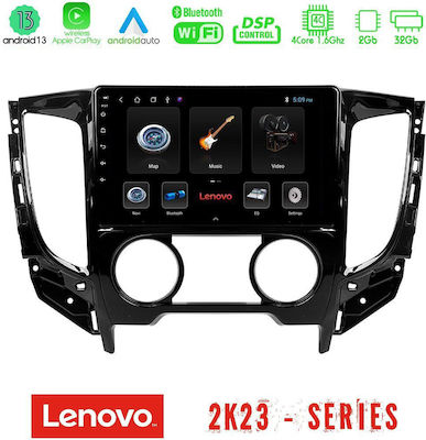 Lenovo Sistem Audio Auto pentru Fiat Fullback - Spate complet Mitsubishi L200 2015-2019 cu A/C (WiFi/GPS) cu Ecran Tactil 9"