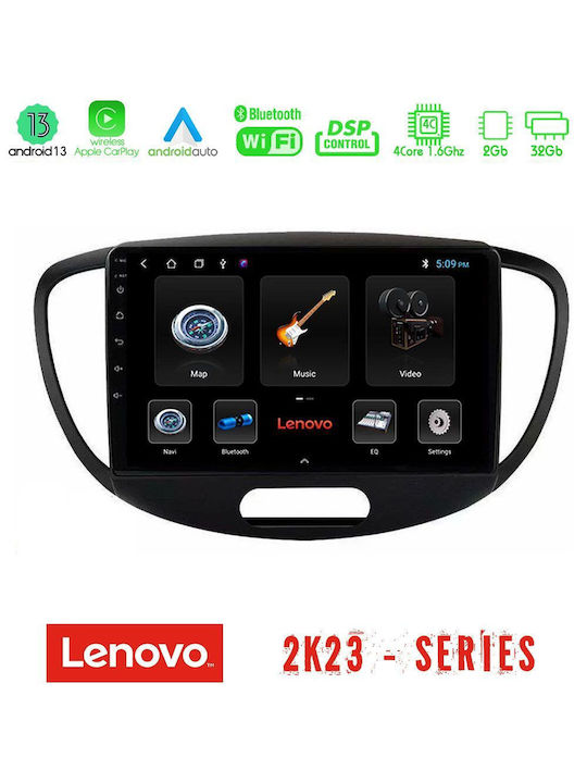 Lenovo Sistem Audio Auto pentru Hyundai i10 (WiFi/GPS) cu Ecran Tactil 9"