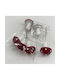 Set Hanging Christmas Tree Ornaments Mushrooms Red 5x6cm 6 Pieces