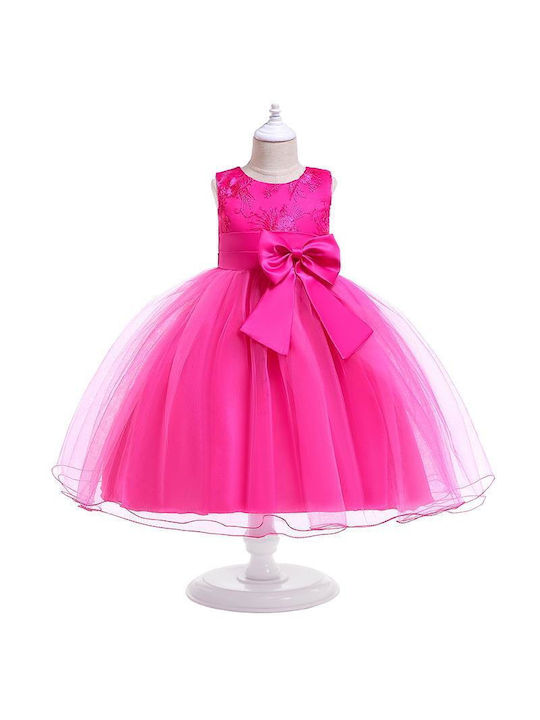 TakTakBaby Kids Dress Tulle Sleeveless Fuchsia