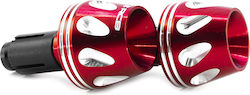 Racing Boy Motorcycle Handlebar Counterweights M1 in Red Colour
