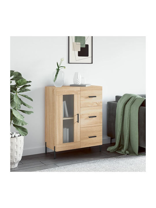 Sideboard Wooden Sonoma Oak 69.5x34x90cm