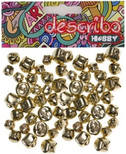 Describo Metallic Decorative Bell for DIY Crafts Gold 30pcs 1.2x1cm
