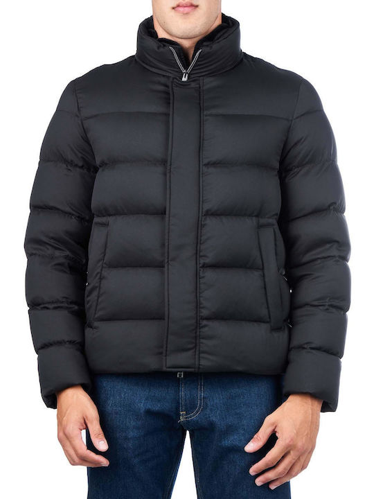 Herno Herren Winter Jacke Lässig Schwarz