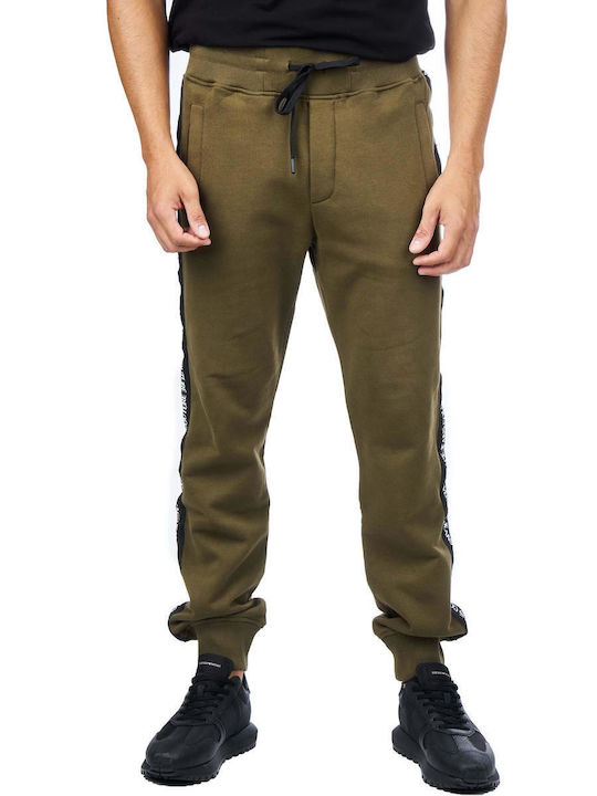 Versace Men's Sweatpants with Rubber Green