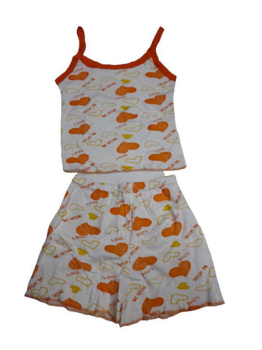 Tres Chic Set Pijamale pentru Femei Portocaliu