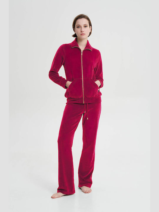 Vamp De iarnă Set Pijamale pentru Femei Fuchsia