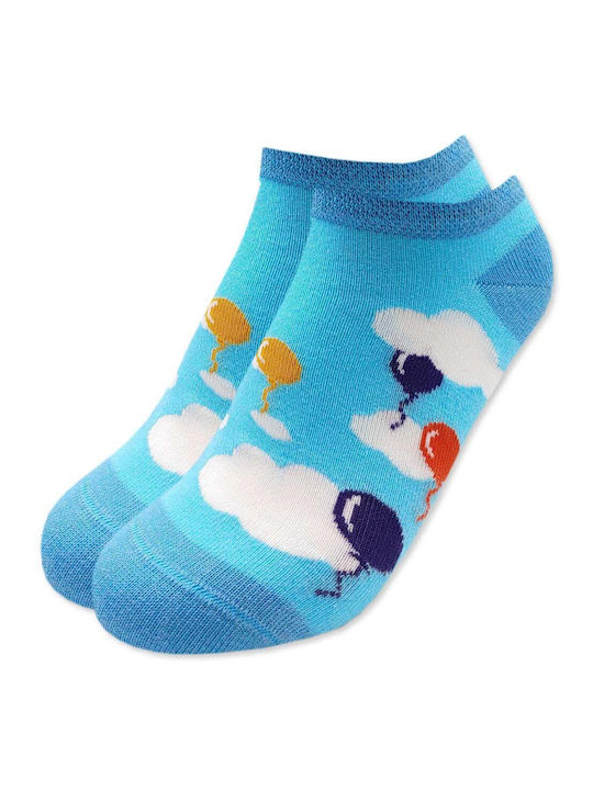 NODO Kinderstrümpfe Knöchelsocken Hellblau