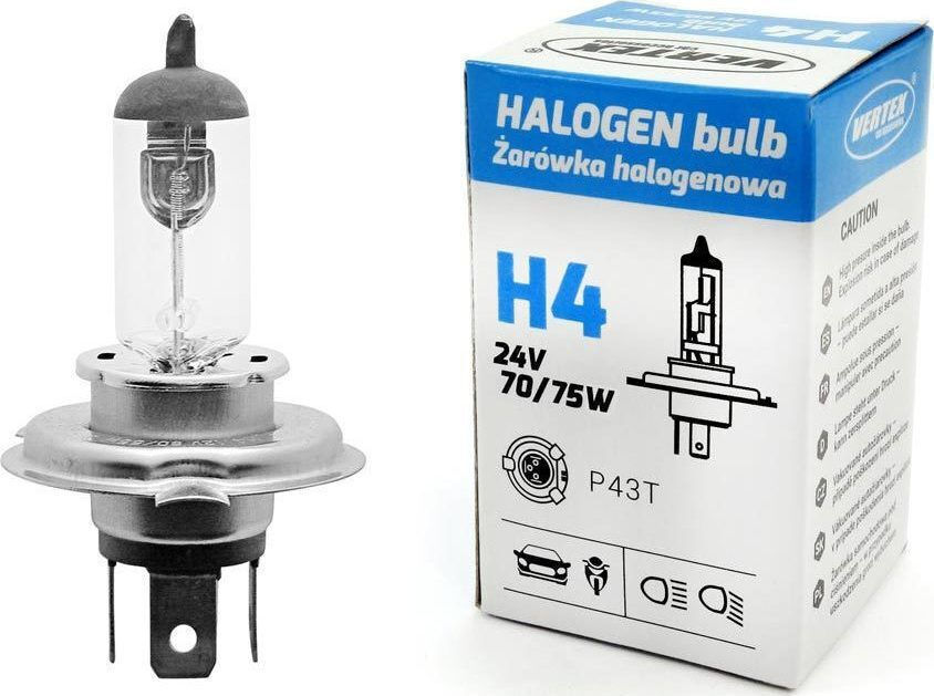 Birne Halogen 12V 60/55W H4 - PT43t - Blue Xenon Day Light