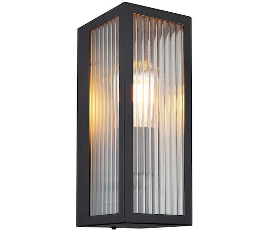 Globo Lighting Wall-Mounted Outdoor Lantern E27 IP44 12x32εκ.