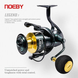 Noeby Legend Μηχανισμός Ψαρέματος για Casting / Eging / Inchiku / Shore Jigging / Καθετή / Συρτή για Αριστερόχειρες με Αμφιδέξιο Χερούλι