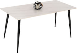 Dining Room Rectangular Table Gray 160x90x76cm