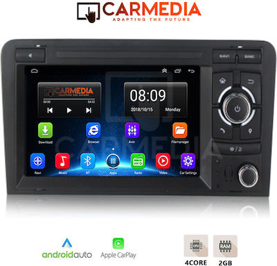 Carmedia Car-Audiosystem für Audi A3 2003-2012 (Bluetooth/WiFi/GPS) mit Touchscreen 7"