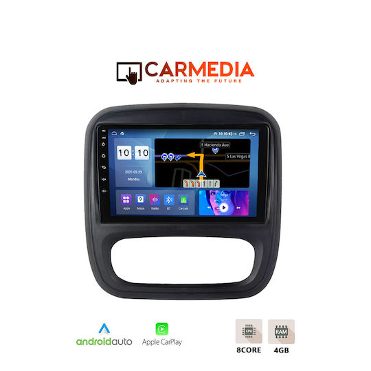 Carmedia Car Audio System for Opel Vivaro Fiat Talento Renault Trafic Nissan NV300 2014+ (Bluetooth/USB/WiFi/GPS/Apple-Carplay/Android-Auto) with Touch Screen 9"