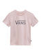 Vans Women's Athletic T-shirt with V Neck Animal Print Pink