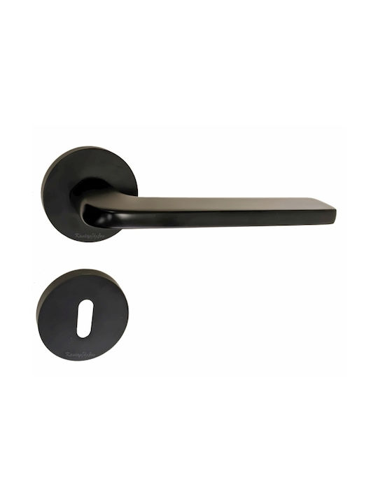 CMSpa Lever Middle Door with Rosette 40.257.015 Pair Black