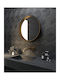 Runder Badezimmerspiegel aus Metall 60x60cm Orange