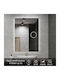 Magnifying Rectangular Bathroom Mirror Led Touch 60x90cm