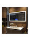 Rectangular Bathroom Mirror Led Touch with Bluetooth 110x70cm